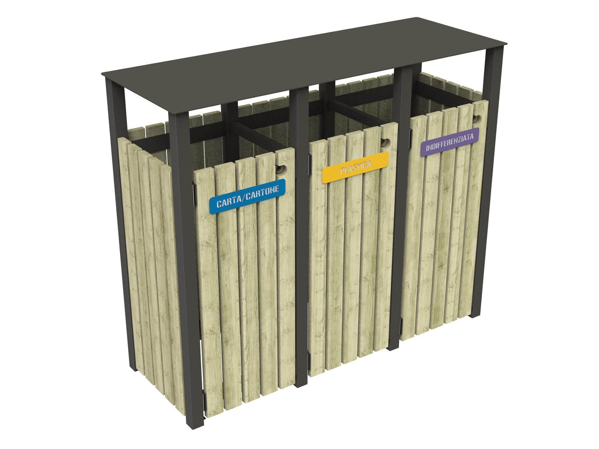 Корзина для мусора для раздельного сбора Lazzari MONTANA ARCH-00105250 - Вид №5