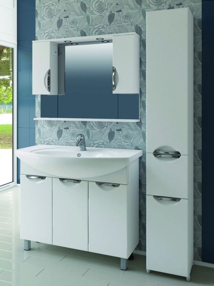 Зеркало Callao 1000 со спотом1000⨉160⨉700 мм белый VIGO sun-id-665292 - Вид №2