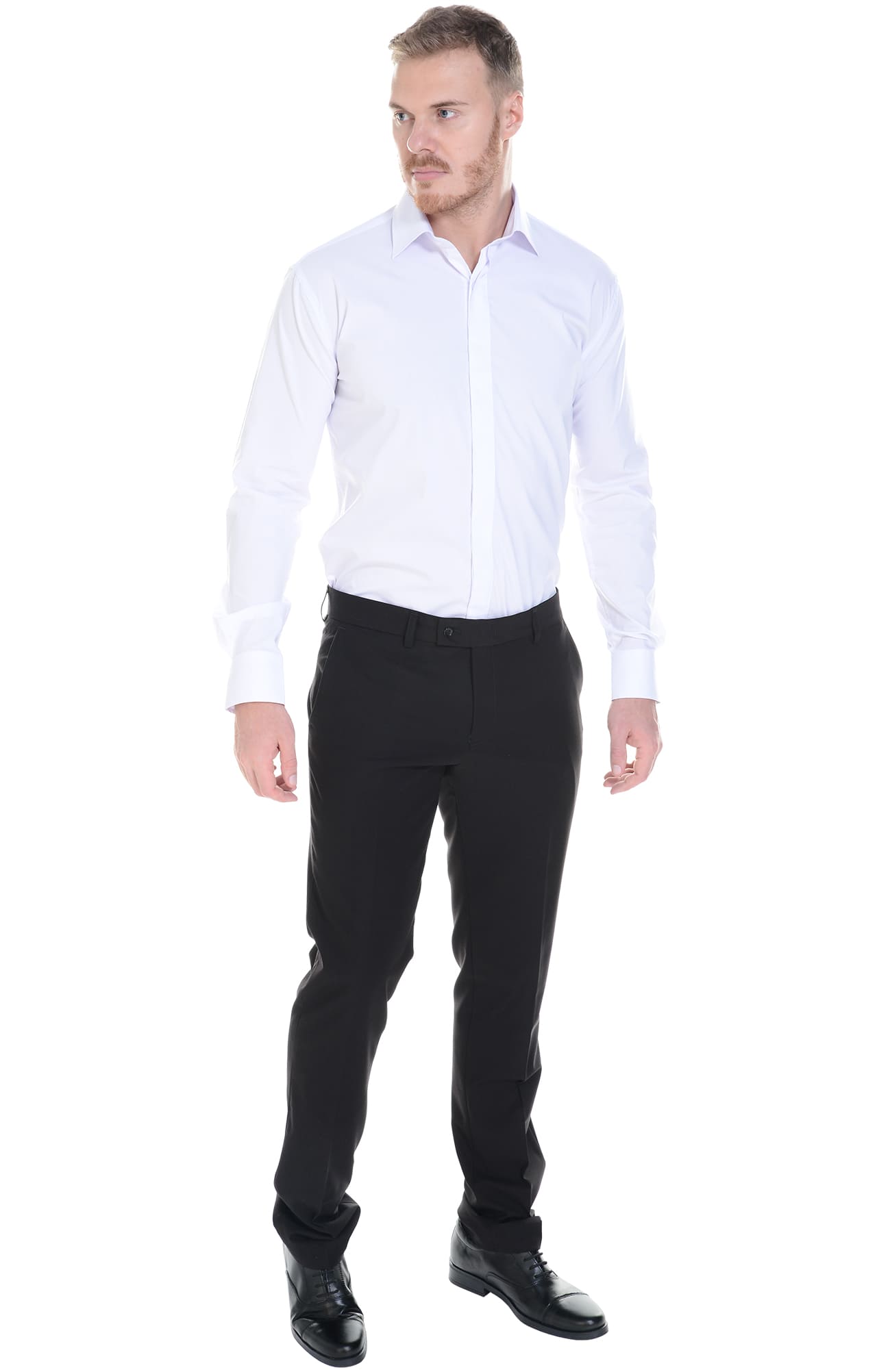 62469 Рубашка мужская  white El-Risto  Корпоративная одежда  размер 43/176-182  - Вид №28