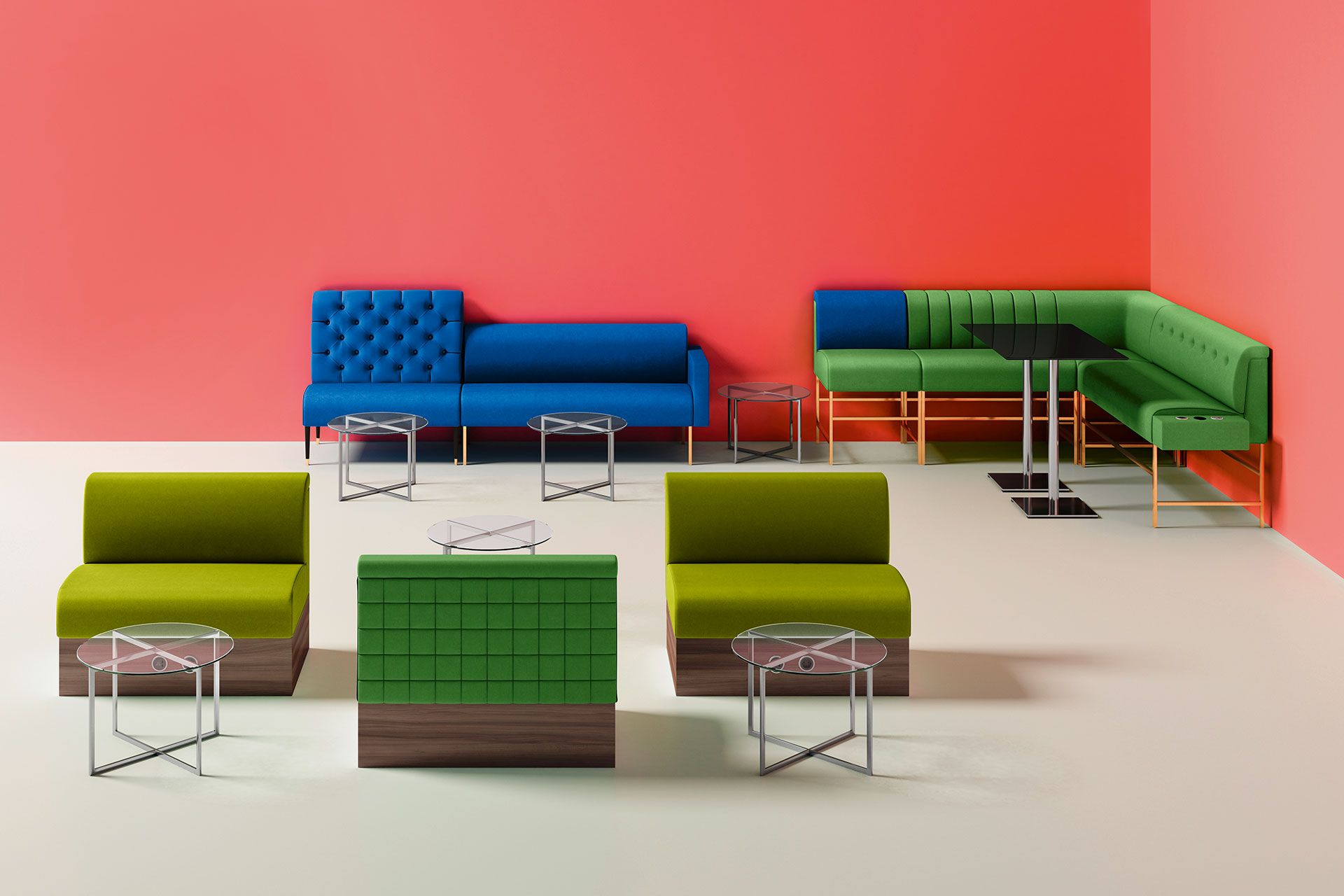 Модульный тканевый диван с огнестойкой обивкой Domingo Salotti Nana ARCH-00081705 - Вид №2