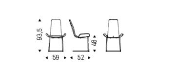 Кожаный консольный стул Cattelan italia FLAMINGO ARCH-00068268 - Вид №4