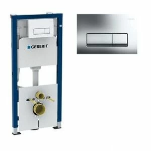 458.128.21.1 инсталляция для подвесного унитаза Duofix смыв. клавиша Delta51 хром в комплекте/112/