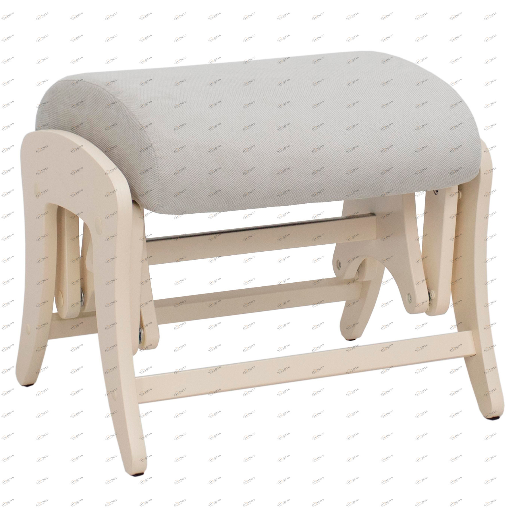 Пуфик-качалка Uni дуб шампань, ткань Verona Light Grey MILLI  00-3833220 Серый Santreyd 