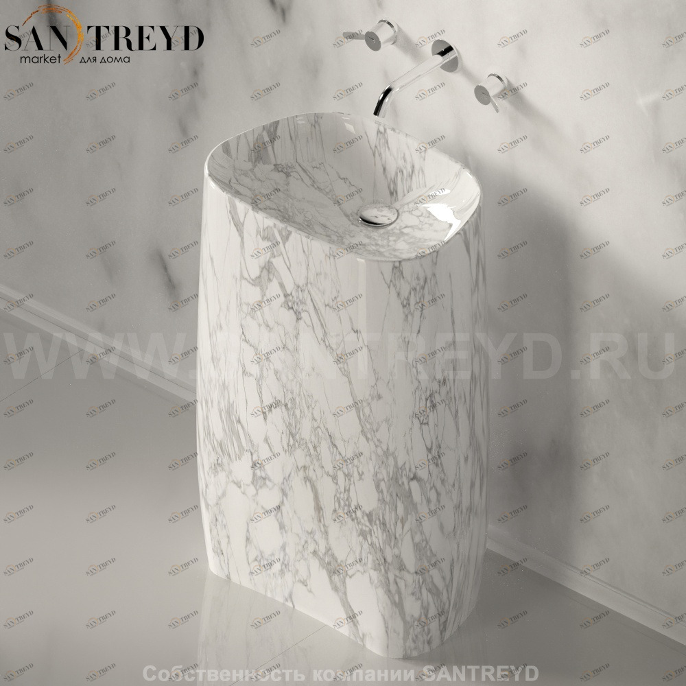 ACER0896MMC Напольная раковина стоящая овальная Agape Pear