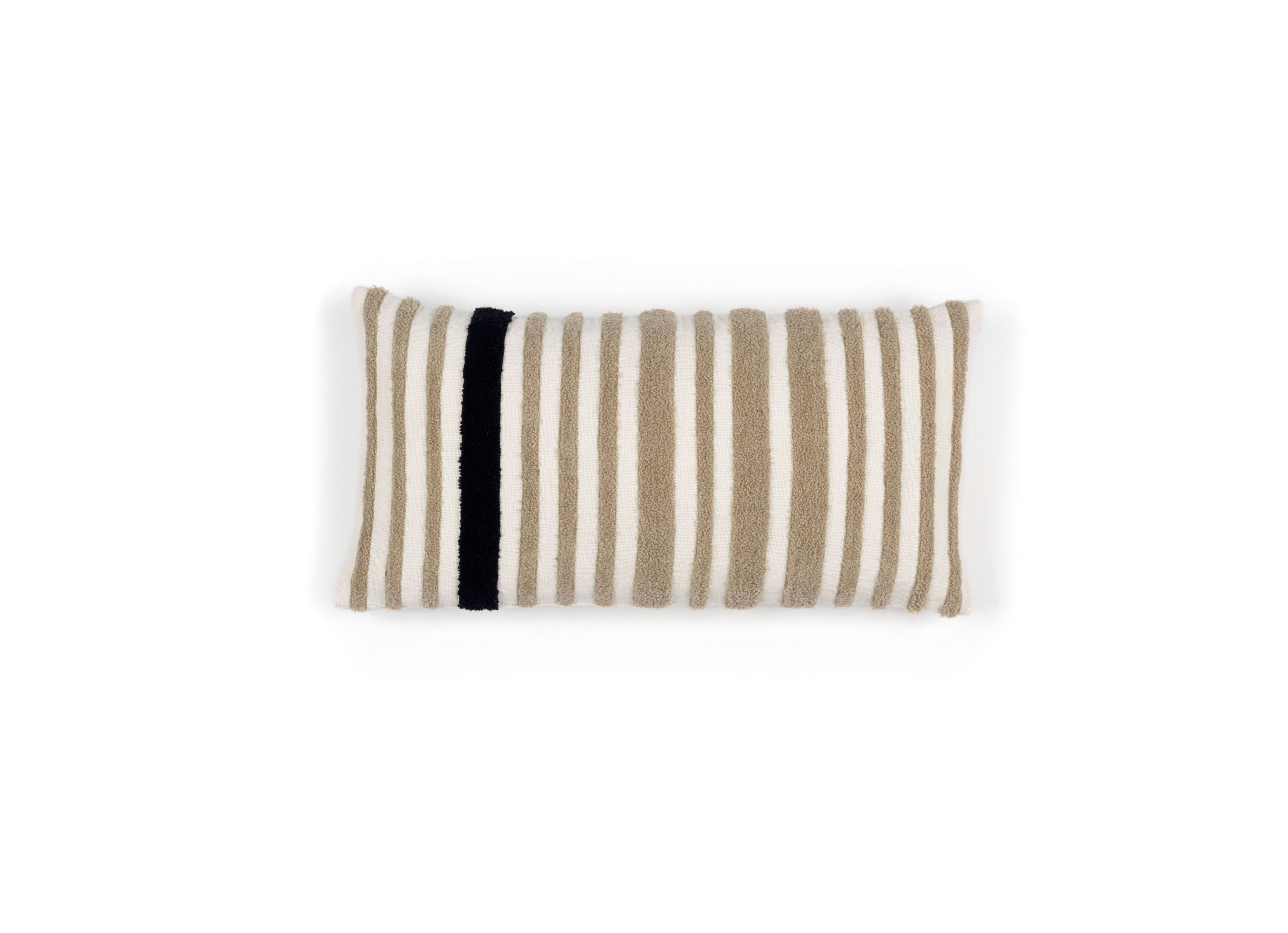 Льняная прямоугольная вышитая полосатая подушка Élitis MONTERREY ARCH-00115529 - Вид №1