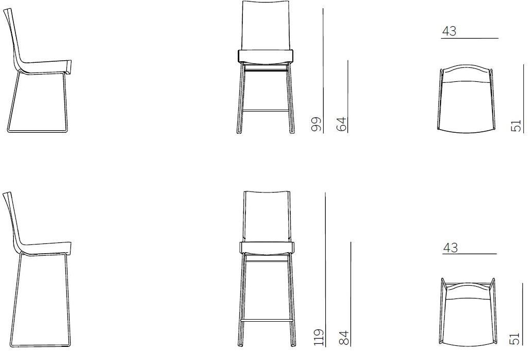 Montis Высокий кожаный табурет со спинкой Jim sun-id-1408852 - Вид №3
