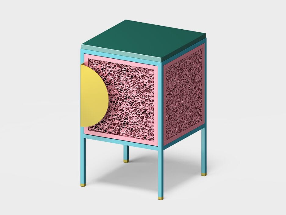 Металлическая тумбочка DBE.FURNITURE Miami Moon ARCH-00009117 - Вид №1