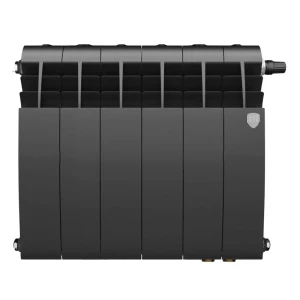 Радиатор секционный Royal Thermo Biliner 350/87 6 секций нижнее подключение биметалл черный 89391447 STLM-2182494