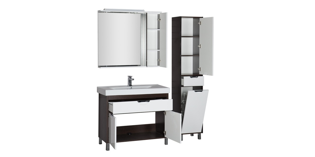 Комплект мебели Aquanet Гретта 100 венге 00172223 - Вид №2