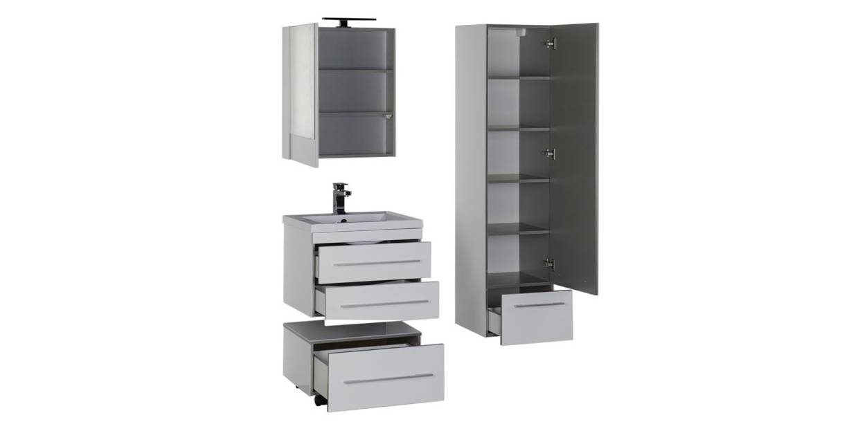 Комплект мебели Aquanet Верона 58 белый (подвесной 2 ящика) 00175469 - Вид №2