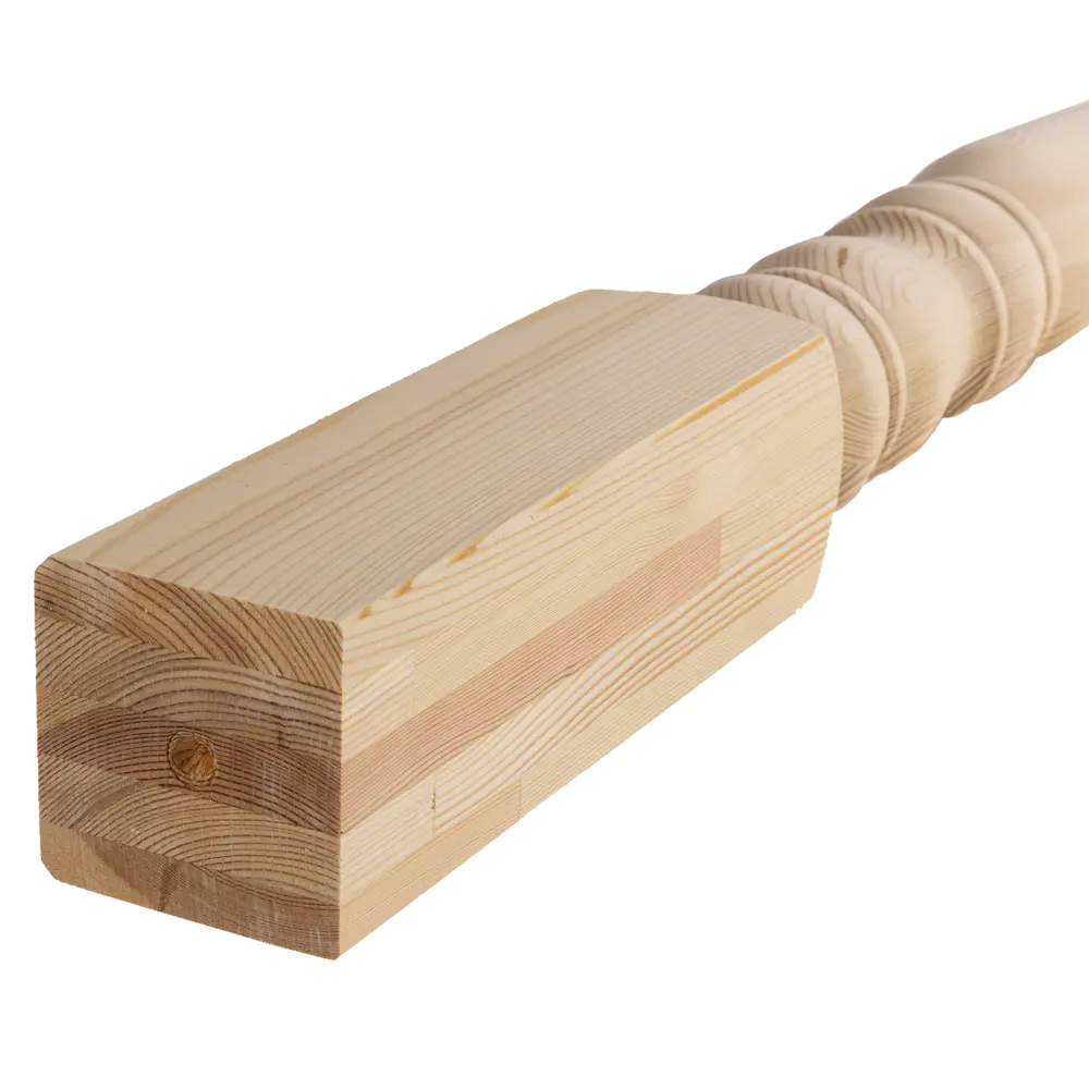 Столб лестничный сращенный хвоя сорт Экстра Яблоко 100x100x1100 мм Santreyd STLM-2054652 - Вид №3