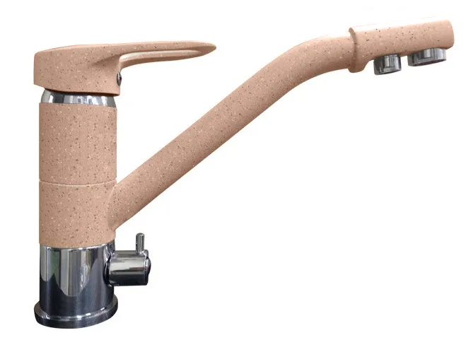 Кухонный смеситель 2624-1 розовый GranFest 