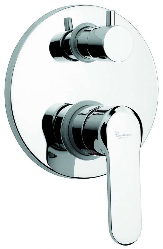77029CR/N Emmevi Nefer, встраиваемый смеситель для душа на 3 выхода, с дивертером, цвет хром/черный