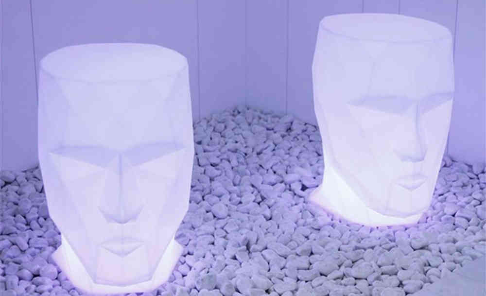 070496 Кашпо матовое светящееся LED RGBW DMX Battery 70см Vondom Adan - Вид №6