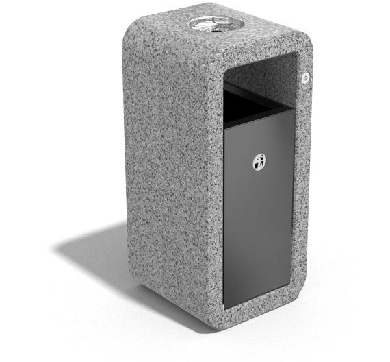 ENCHO ENCHEV - ETE Бетонный мусорный бак с крышкой для улицы  240  - Вид №3