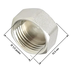 Заглушка MONLID 1/2" ВР мм никелированная латунь