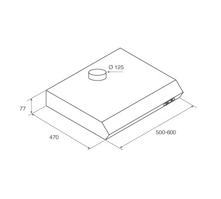 1106532 Вытяжка подвесная Jetair SENTI WH/F/60 белый STDN-0118603 - Вид №9