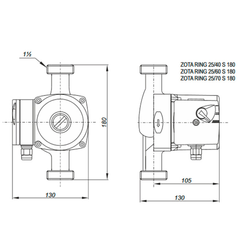 Циркуляционный насос ZOTA RING 25-60 180 RING2560180 - Вид №1
