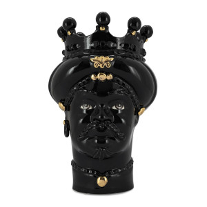 201073-93 ABHIKA ВАЗА MORO MAN ALL BLACK BLACK/GOLD
