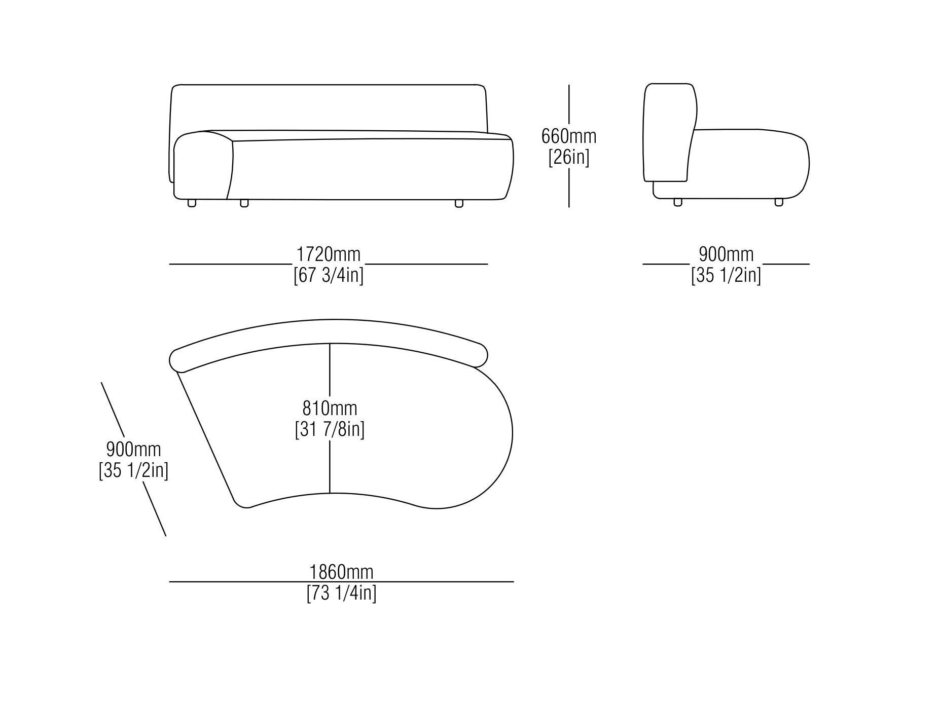Модульный тканевый диван MisuraEmme Rosè ARCH-00066839 - Вид №19