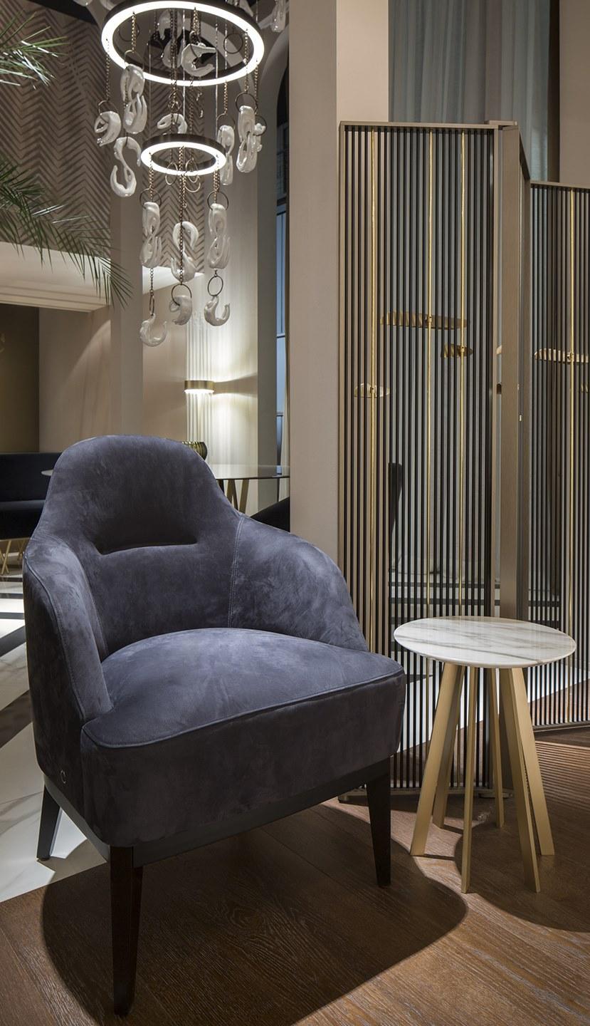 Paolo Castelli Кресло из нубука в современном стиле с подлокотниками и подголовником Venice sun-id-1466890 - Вид №8