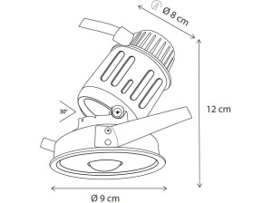 Утопленный алюминиевый потолочный светильник
