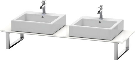 XL016C07979 Консоль для накладных раковин и встраиваемых умывальников, для угла слева X-Large #XL016C 480 мм Орех натуральный, декор Duravit - Вид №2