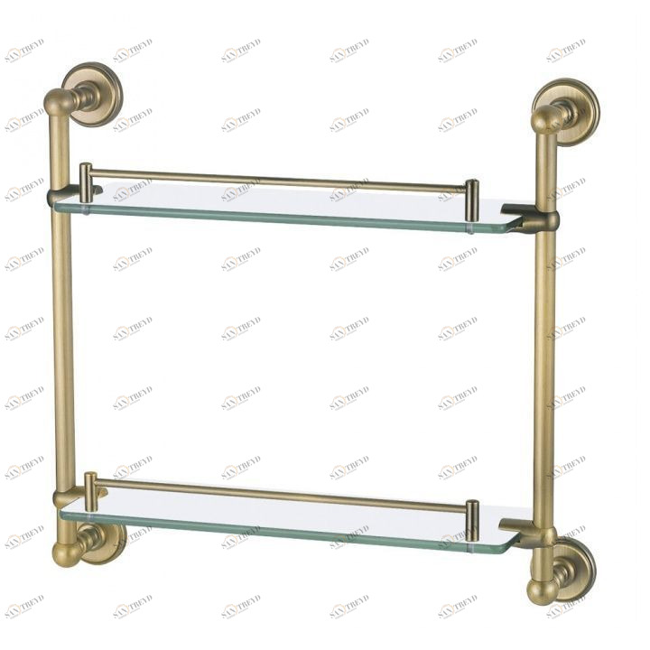 Полочка Aquanet 4652, золото (43 см, двойная) 4600