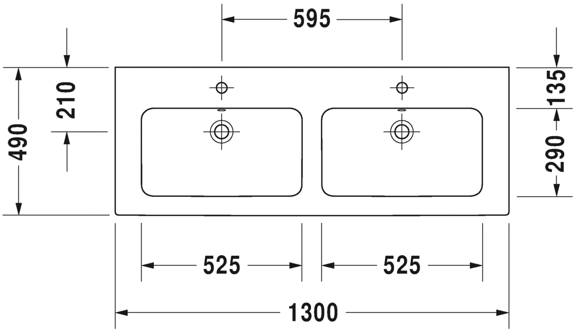 2336130000 Подвесная раковина настенная овальная Duravit ME BY STARCK - Вид №1