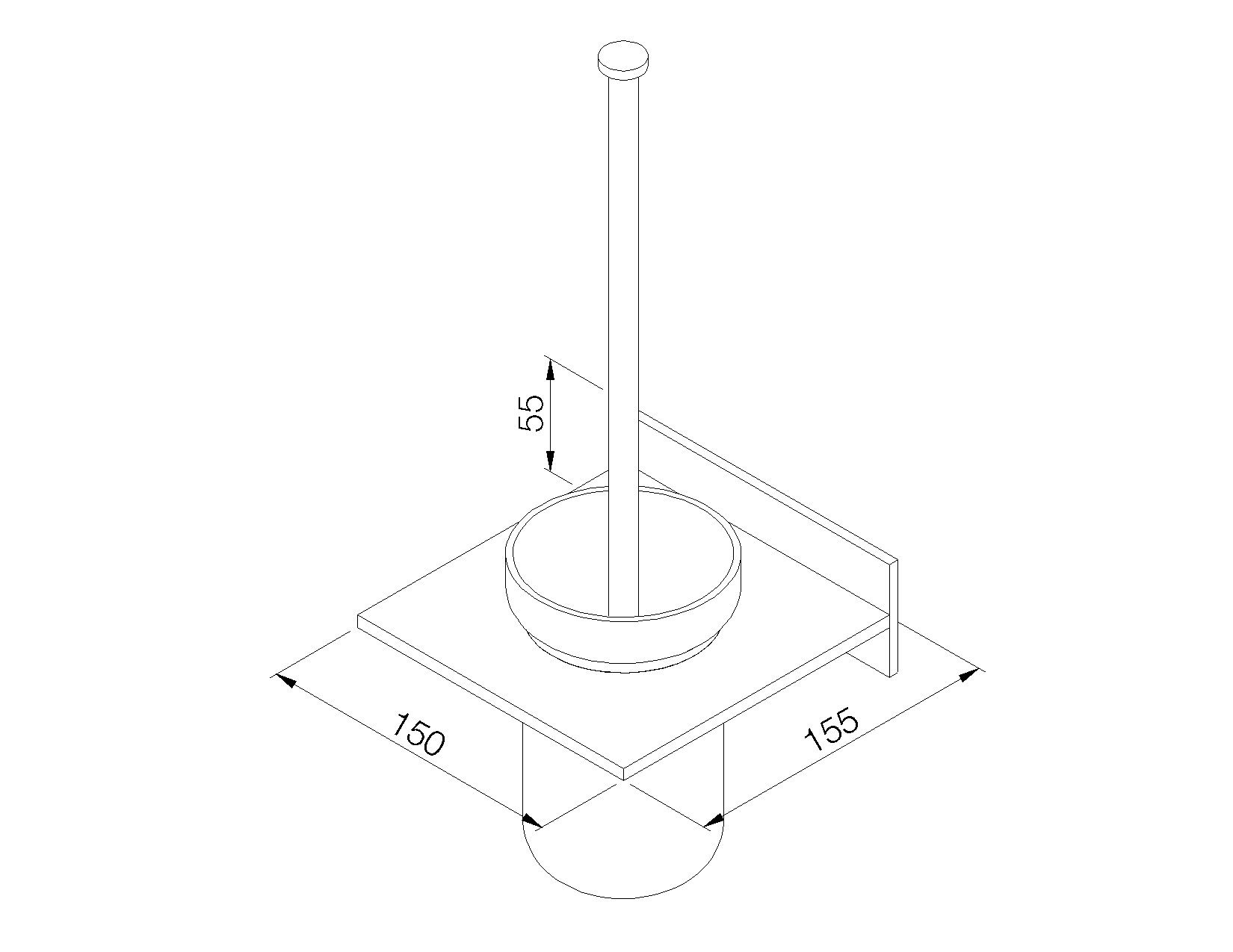 Настенная туалетная щетка rvb ANDREW ARCH-00094447 - Вид №1