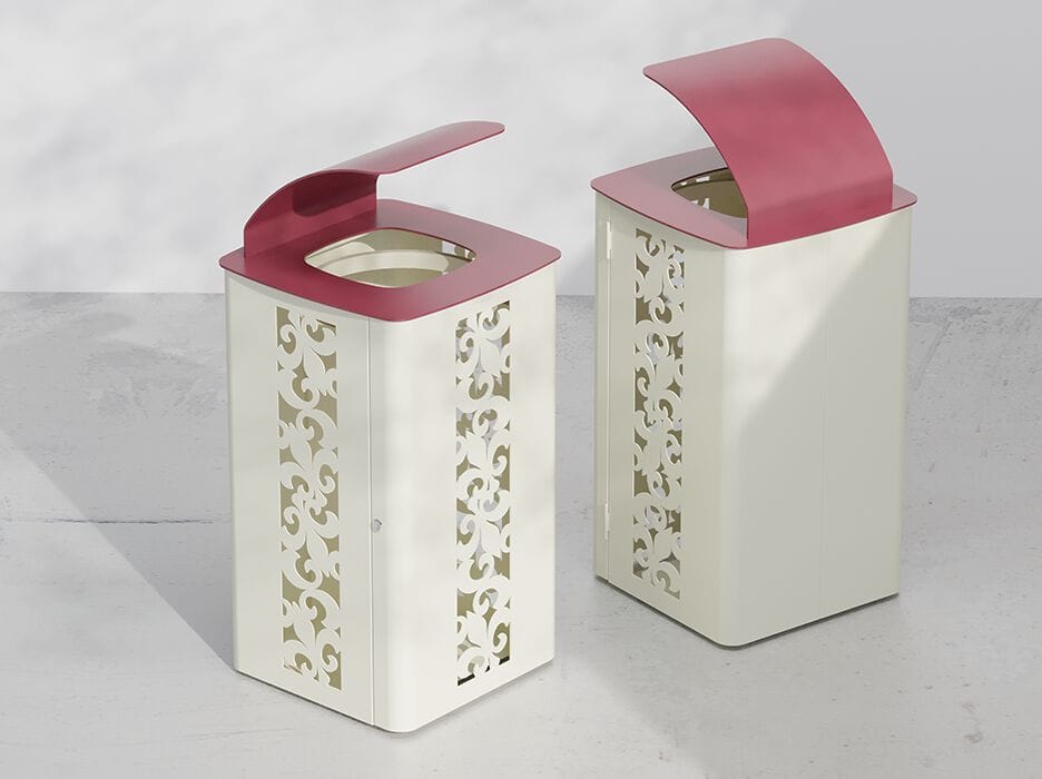 Металлическая корзина для мусора с крышкой DIMCAR ARCH-00013920