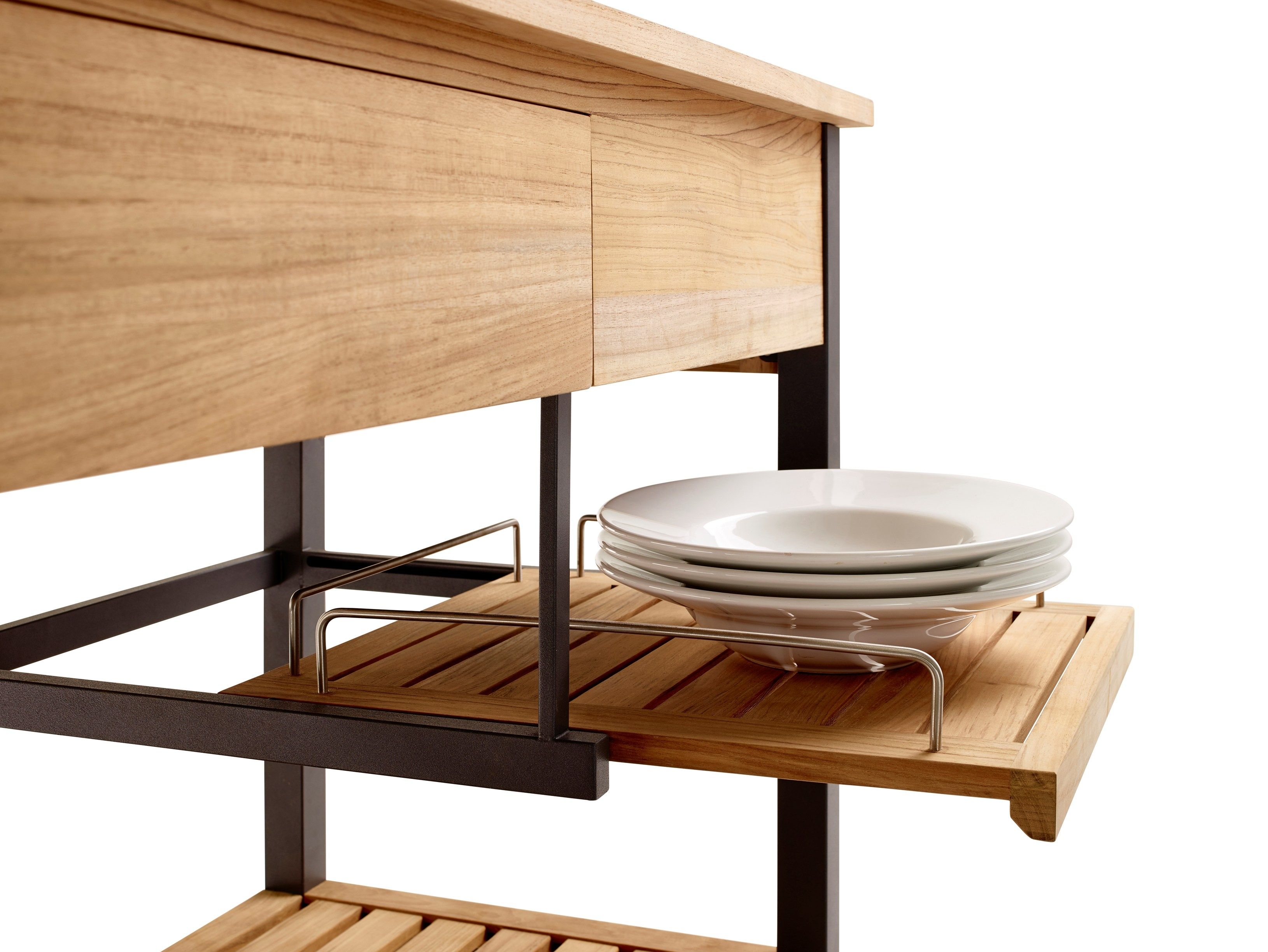 Садовая тележка из тикового дерева solpuri Butler ARCH-00028386 - Вид №8