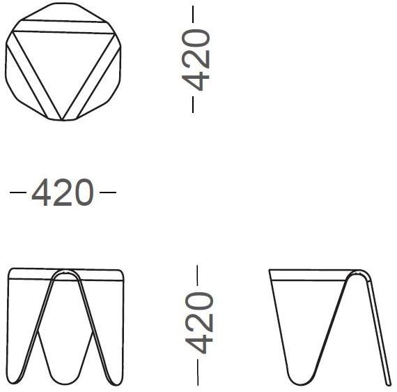 Now & Future Треугольный журнальный столик из лакированного дерева sun-id-1464917 - Вид №2