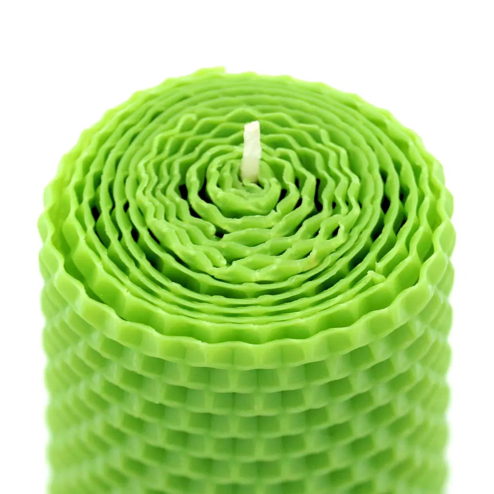 Свеча вощинная цилиндр желто-зеленая 3x13 см EVIS STLM-2044601 - Вид №1