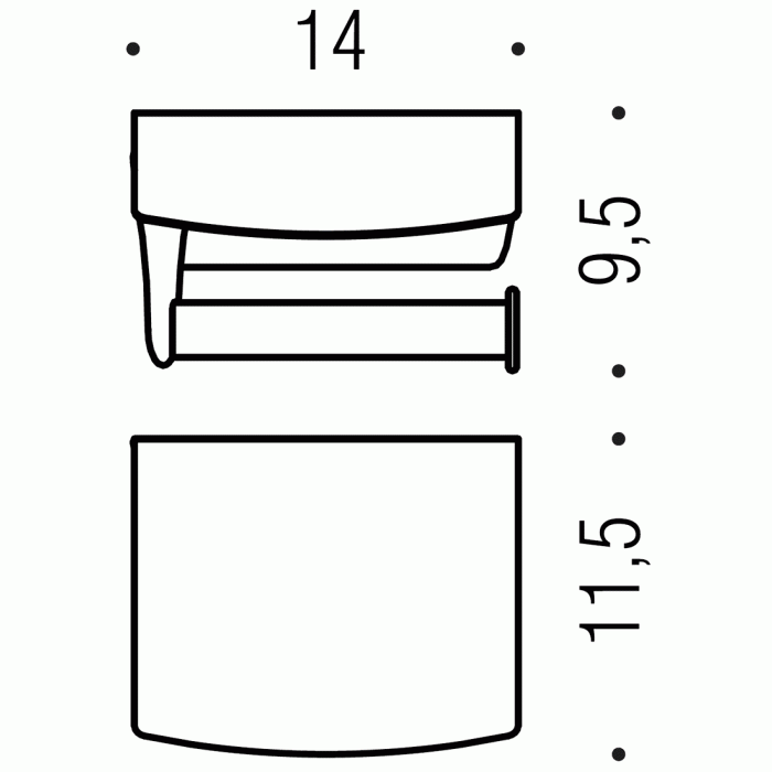B2891 Держатель туалетной бумаги с крышкой COLOMBO LAND Colombo Design - Вид №3