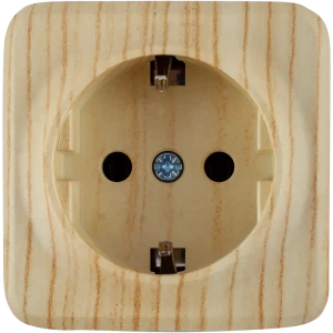 Розетка накладная Lexman First с заземлением, цвет дуб белёный