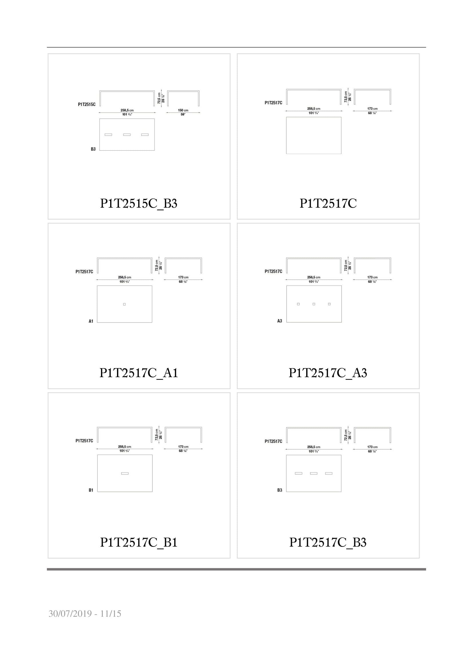 Стеклянный прямоугольный рабочий стол B&B Italia Project проект 1 ARCH-00107589 - Вид №7
