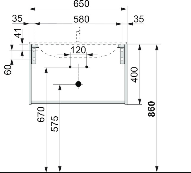 32951110000 Тумба под умывальник KEUCO Plan - Вид №2