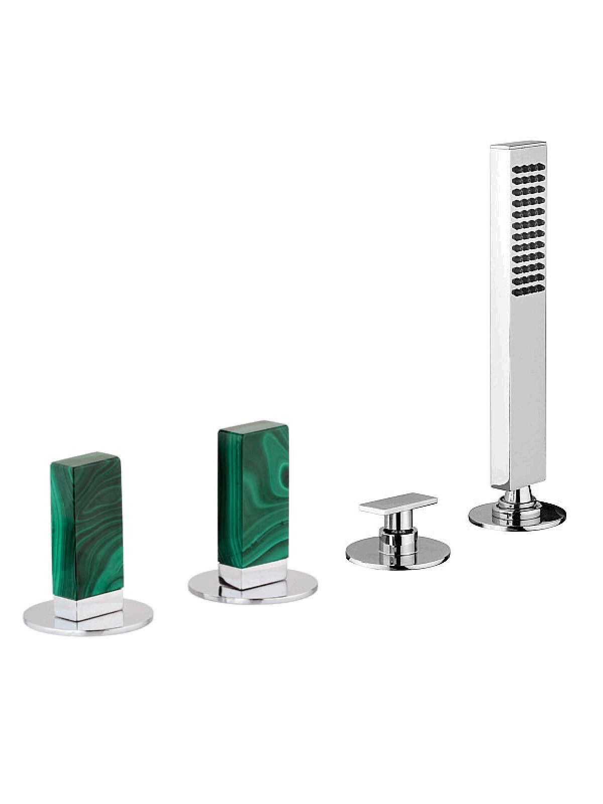 Смеситель для ванны с 4 отверстиями и переключателем Rubinetterie Frattini Vita Due ARCH-00004670 - Вид №3