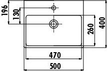 NX242-00CB00E-0000 Раковина NX242 мебельная (40*50 см) Creavit  - Вид №2