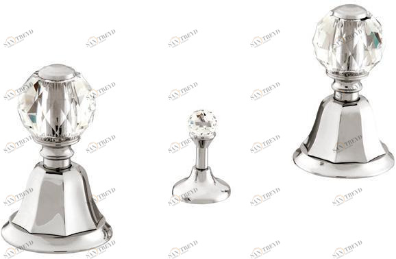 Bronces Mestre Смеситель для биде на 3 отверстия с кристаллами swarovski® Indica sun-id-1408646