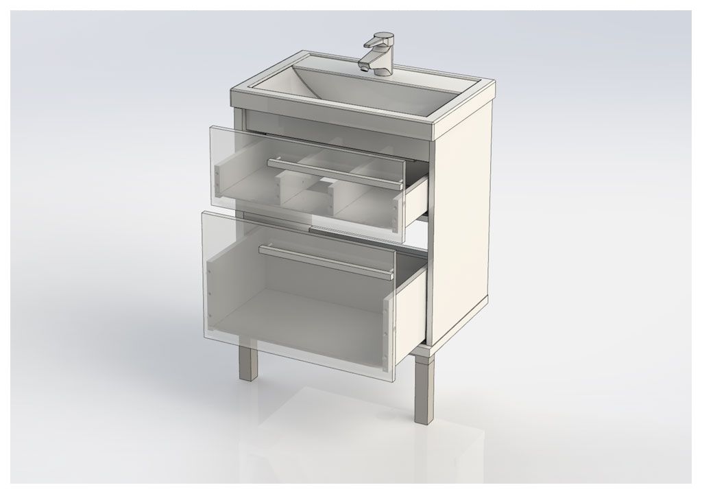Тумба с раковиной Aquanet Фостер 60 эвкалипт мистери/белый 0020206300187812 - Вид №4