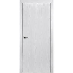 Дверь межкомнатная глухая Лайнвуд 1 90x200 см шпон белый без замка, без петель