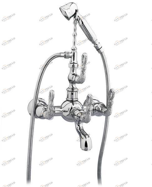 Bronces Mestre Настенный смеситель для ванны на 2 отверстия с ручным душем Retro 035016.s00.50