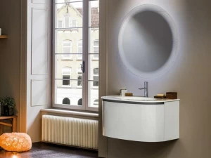 ARTELINEA Мебель для умывальника из эмалированного хрусталя с корзиной