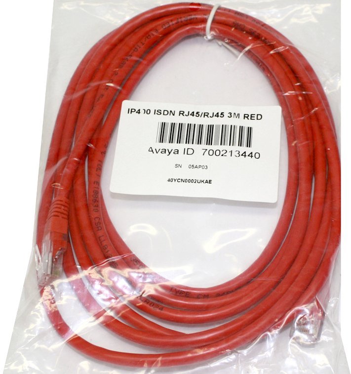 700213440 Ipo/b5800 isdn rj45/rj45 3m red Avaya Santreyd  - Вид №1