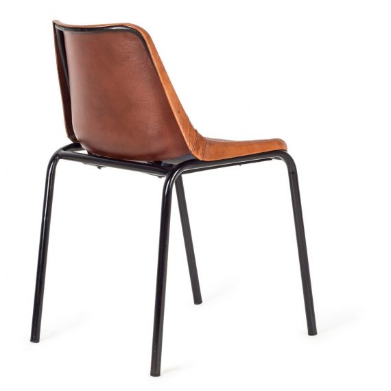 080648 Кожаный коричневый стул Francisco Segarra Mews Santreyd - Вид №4