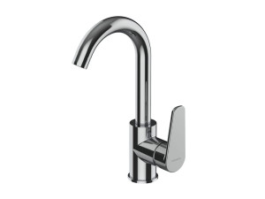 Смеситель для раковины с одним отверстием для столешницы с регулируемым горлышком