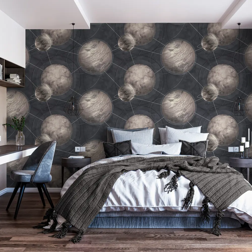 Обои флизелиновые Palitra Home Planets коричневые 1.06 м HC71987-45 STLM-2187847 - Вид №3
