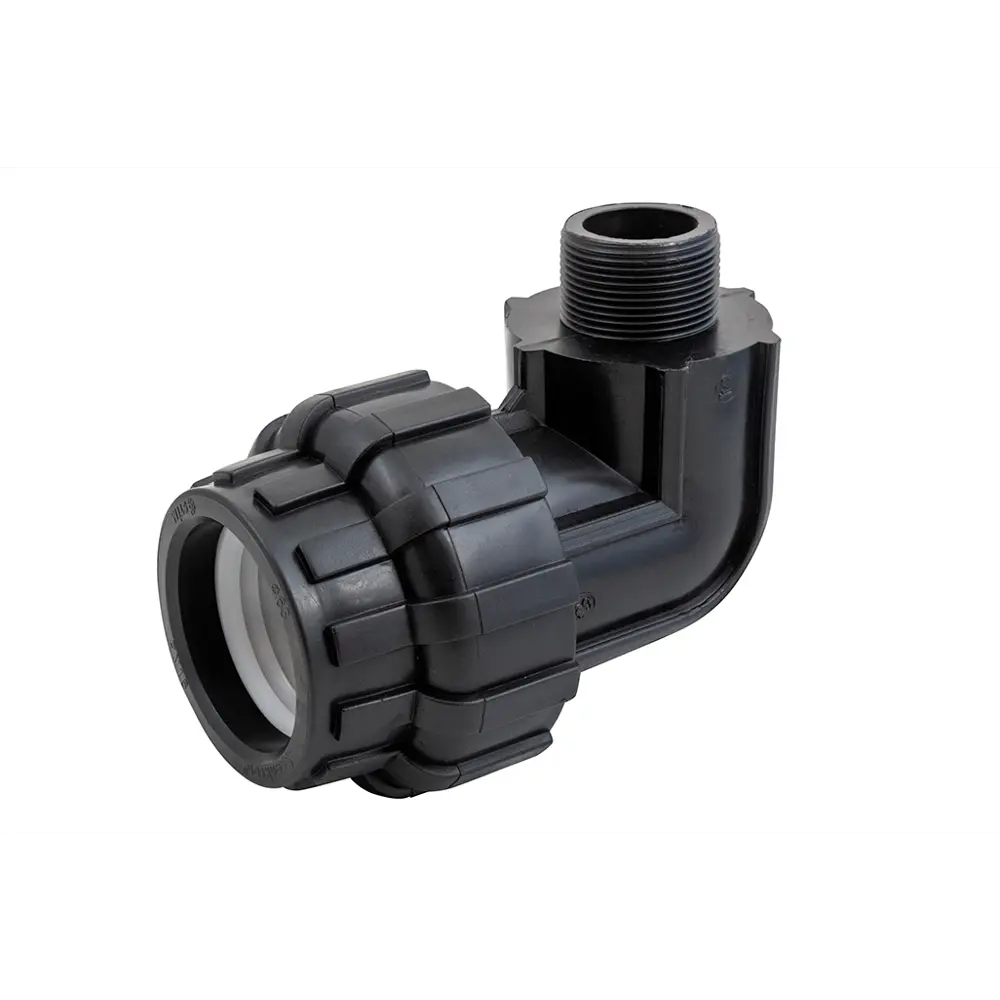 Отвод комбинированный 90° ПНД Политэк 1 1/2"x63 мм НР STLM-2061227